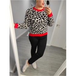 JERSEY LEOPARDO RAYA ROJA