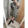 VESTIDO ANIMAL PRINT GRIS