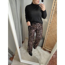 PANTALON LENTEJUELAS ORO