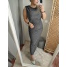 VESTIDO BRILLO GRIS