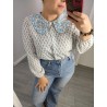 CAMISA CUELLO BEBE ESTAMPADA AZUL