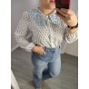 CAMISA CUELLO BEBE ESTAMPADA AZUL