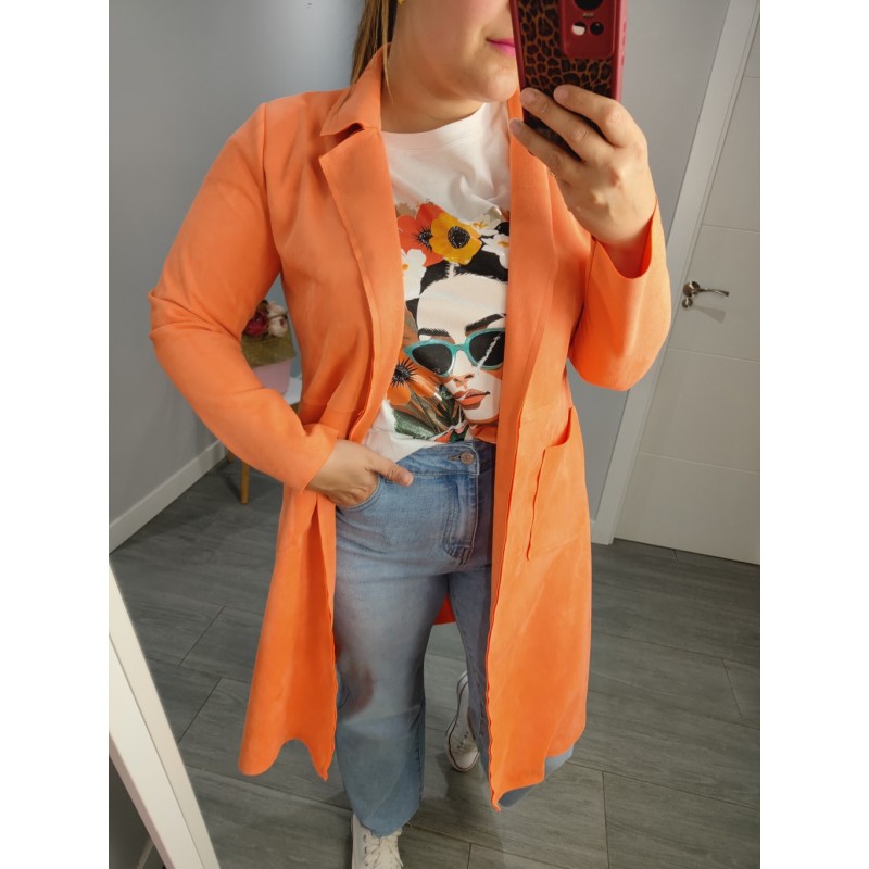 CHAQUETA ANTELINA  NARANJA