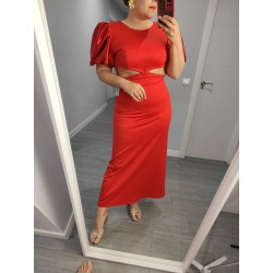 VESTIDO APERTURA ROJO