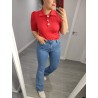 POLO ROJO BOTONES