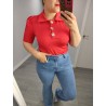 POLO ROJO BOTONES