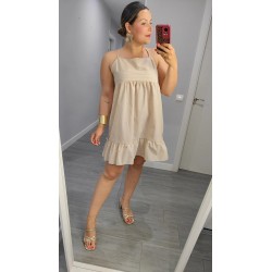 VESTIDO RAYA DIPLOMATICA BEIGE