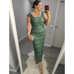 VESTIDO BRILLO VERDE