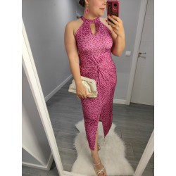 VESTIDO NUDO ROSA