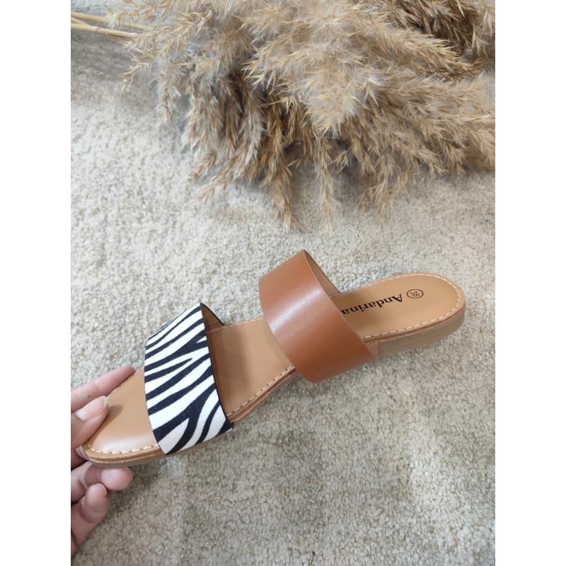 SANDALIA ANIMAL PRINT CEBRA