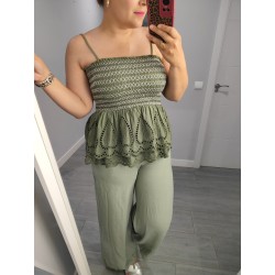 CAMISETA NIDO CALADA VERDE