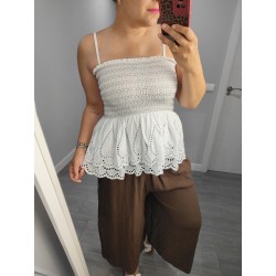 CAMISETA NIDO CALADA BLANCA