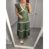 VESTIDO LARGO DETALLE BLANCO VERDE