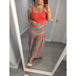 FALDA DOBLE COLOR
