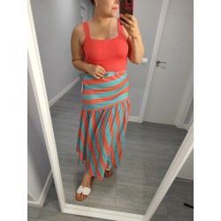 FALDA DOBLE COLOR