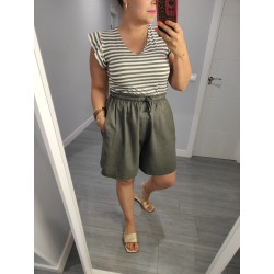 CAMISETA RAYAS VERDE