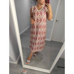 VESTIDO ETNICO SALMON