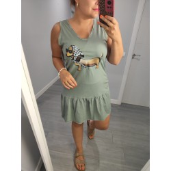 VESTIDO PERRO VERDE