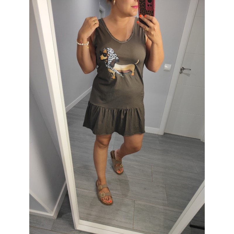 VESTIDO PERRO MARRON