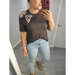 CAMISETA LAZO CEBRA MARRON