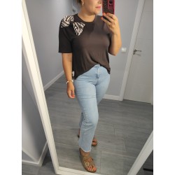 CAMISETA LAZO CEBRA MARRON