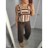 CAMISETA DOBLE COLOR MARRON