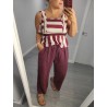 CAMISETA DOBLE COLOR GRANATE