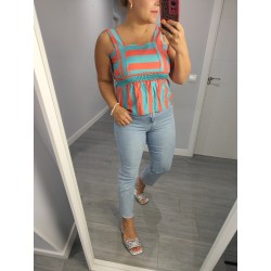 CAMISETA DOBLE COLOR NARANJA