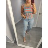 CAMISETA DOBLE COLOR NARANJA