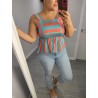 CAMISETA DOBLE COLOR NARANJA