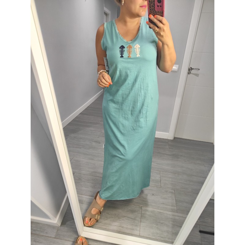 VESTIDO PECES TURQUESA