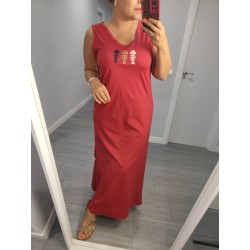 VESTIDO PECES GRANATE