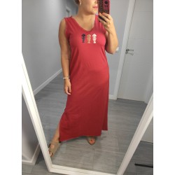 VESTIDO PECES GRANATE