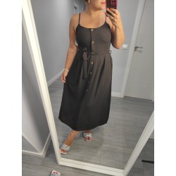 VESTIDO ABOTONADO MARRON