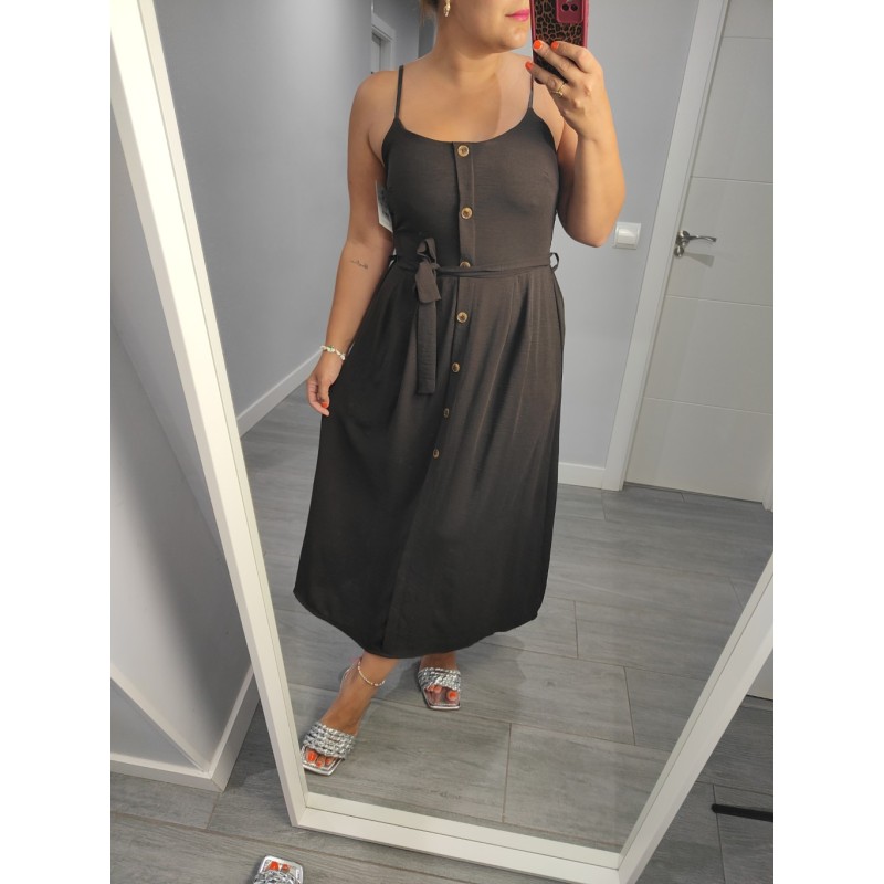 VESTIDO ABOTONADO MARRON