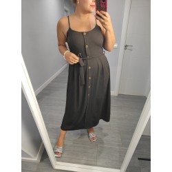 VESTIDO ABOTONADO MARRON