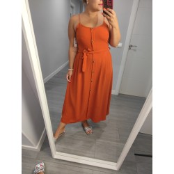 VESTIDO ABOTONADO  TEJA