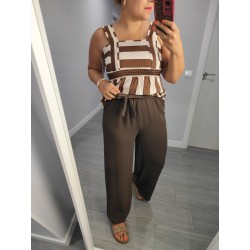 PANTALON ANCHO MARRON