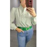 BLUSA VICHY VOLANTE VERDE